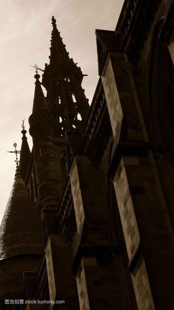 苏格兰格拉斯哥大学的历史建筑英国。