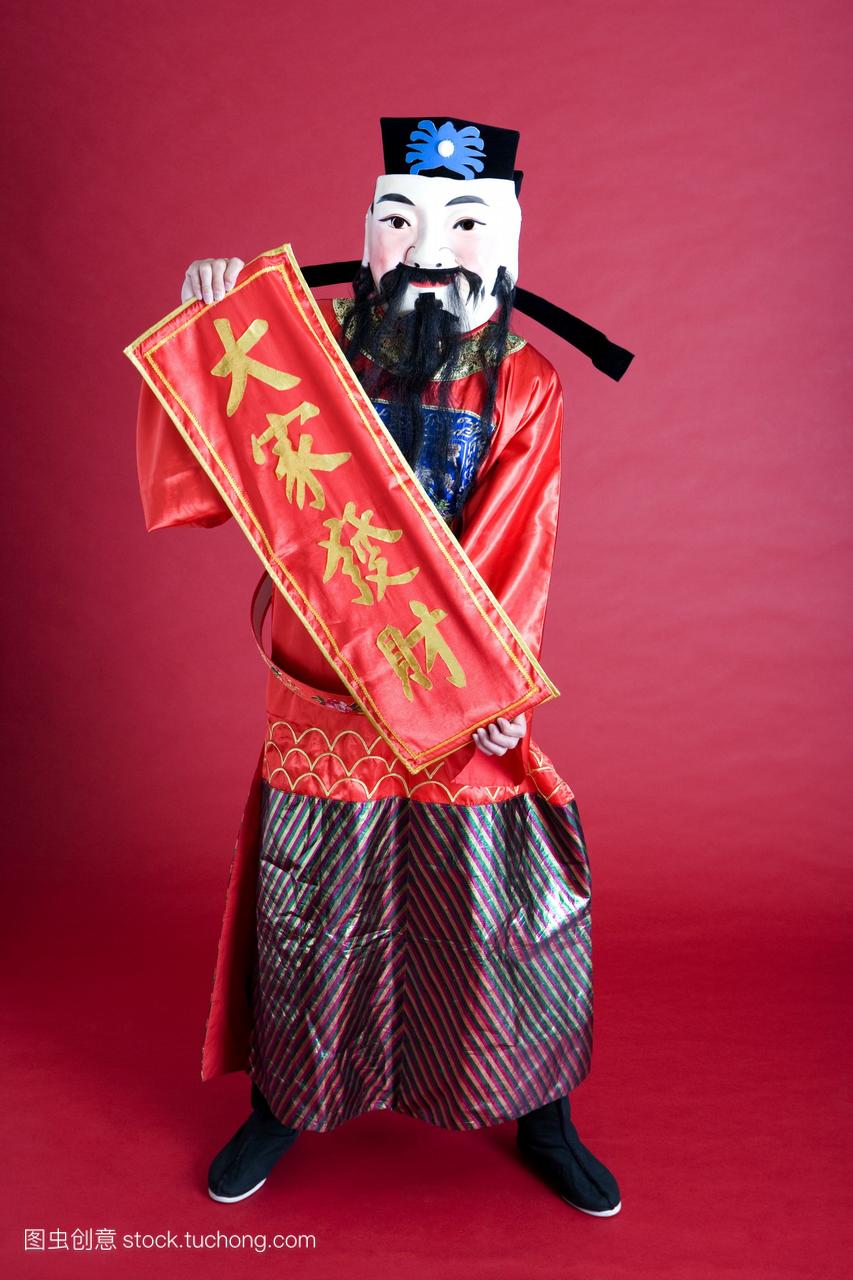 年青男人,传统庆典,传统服饰,缎子,汉字,中国文