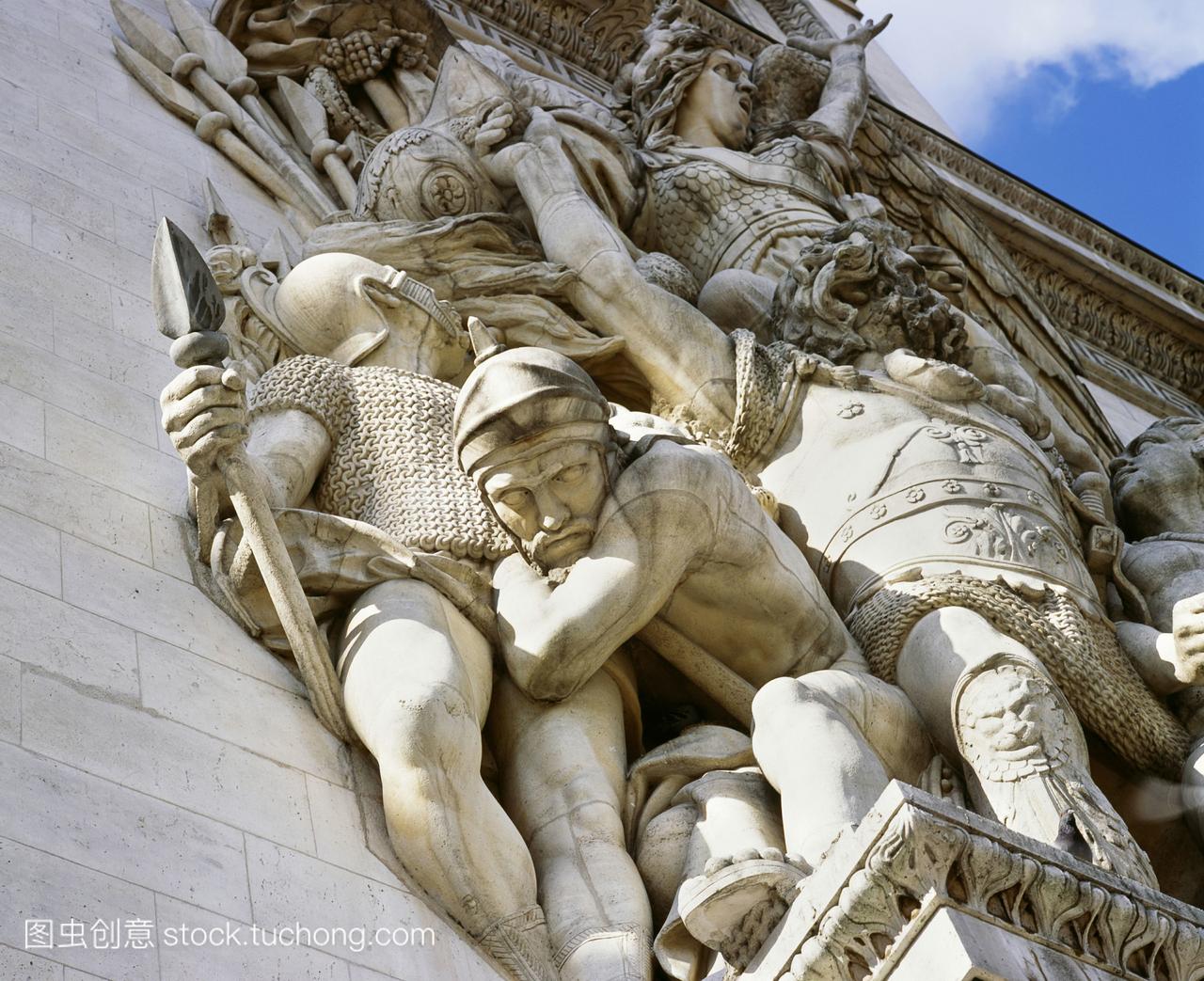 法国巴黎凯旋门的雕塑