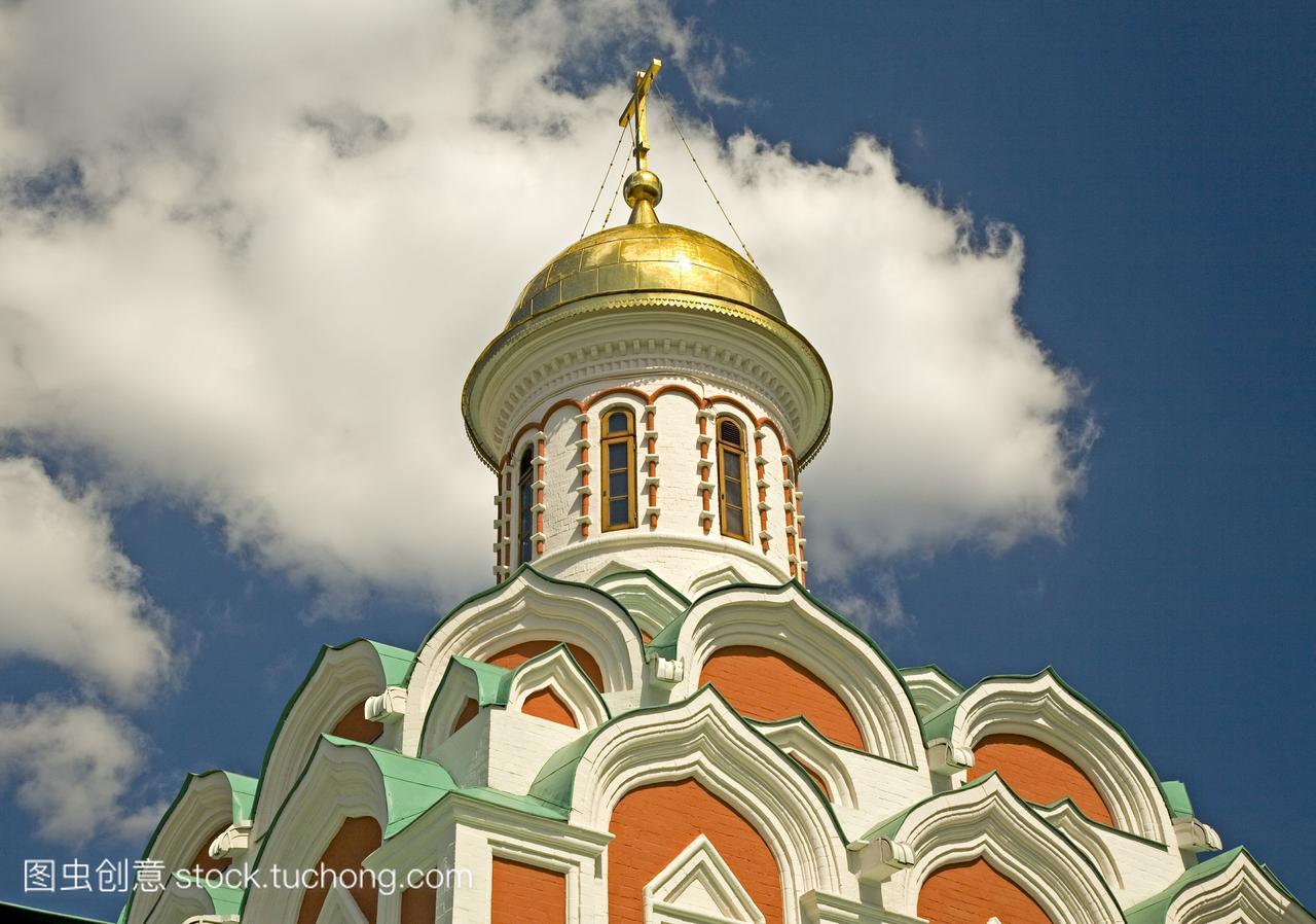 在红场喀山大教堂莫斯科俄罗斯东欧欧洲
