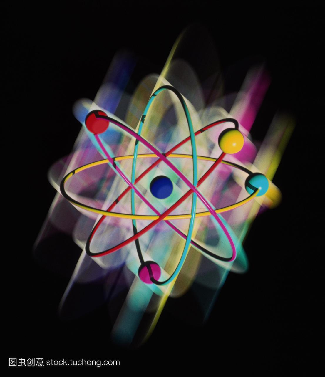 原子结构。电脑绘图代表单个原子的铍象征。这