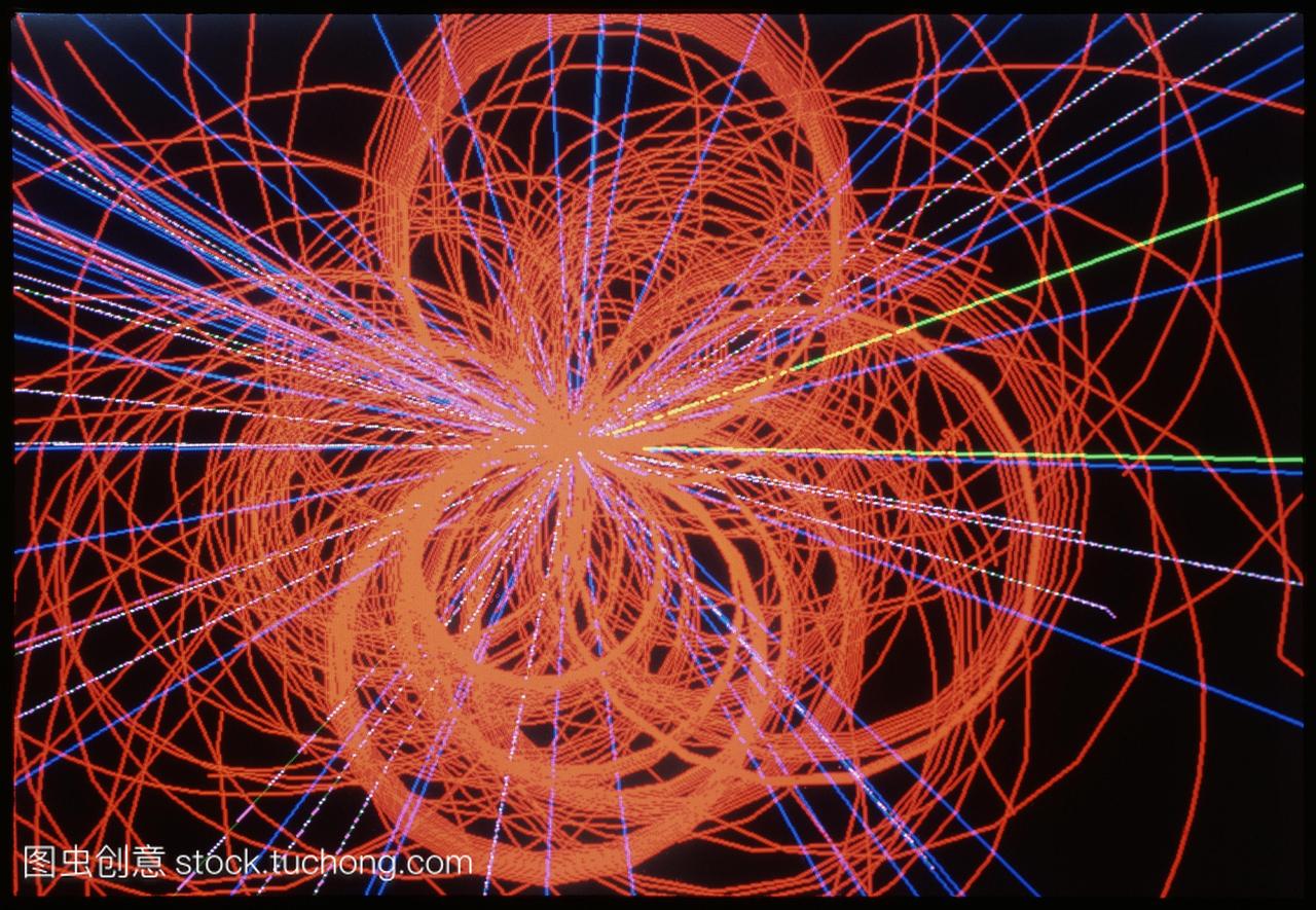 对希格斯玻色子的模拟检测。计算机模拟了希格