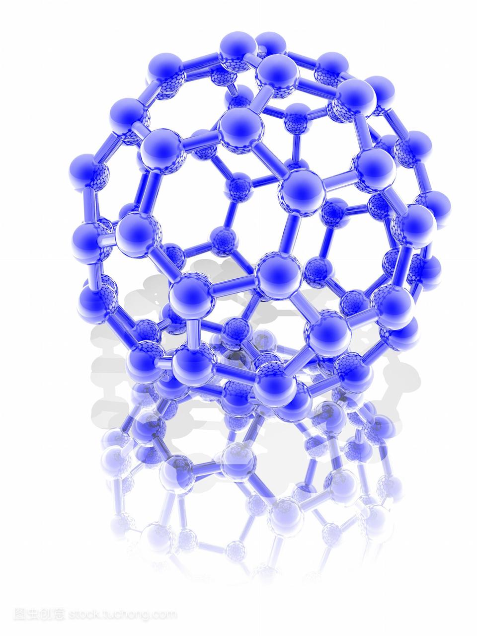 巴基球分子。一种巴克敏斯特富勒烯c60分子的
