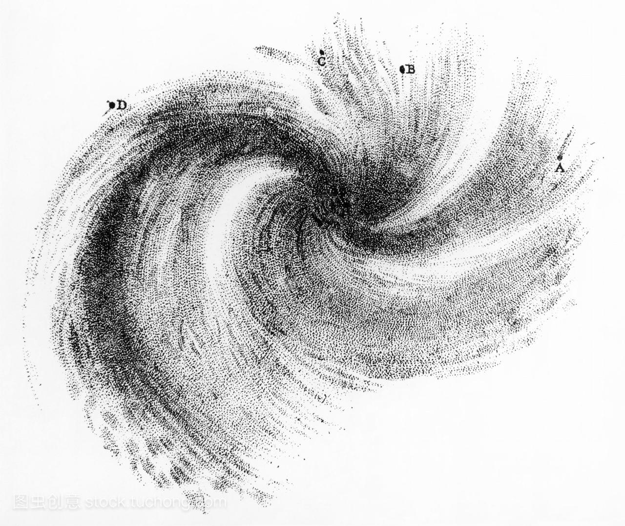 螺旋星系M99。艺术品的螺旋星系M99NGC42