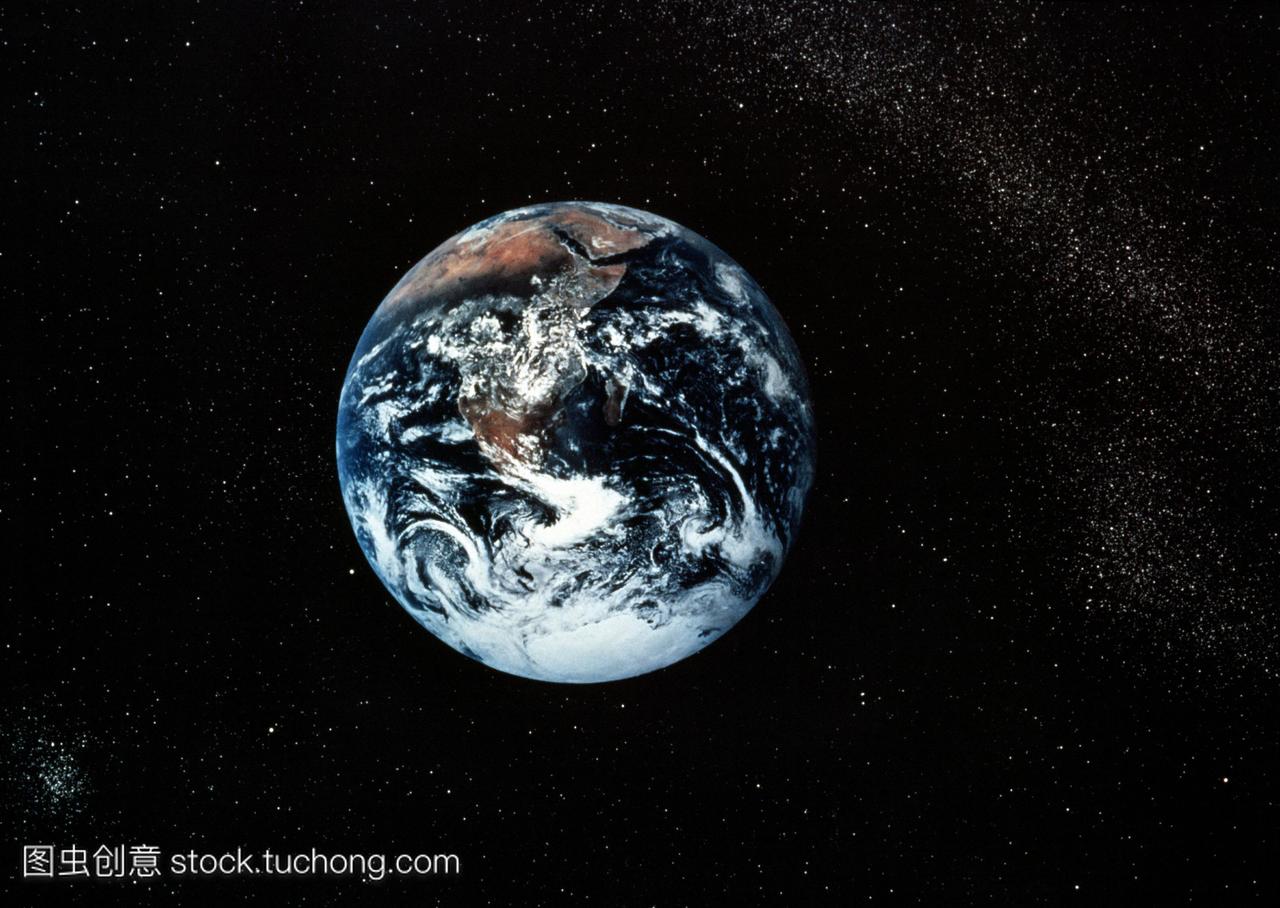 阿波罗17号宇宙飞船的照片,展示了南极洲,非洲