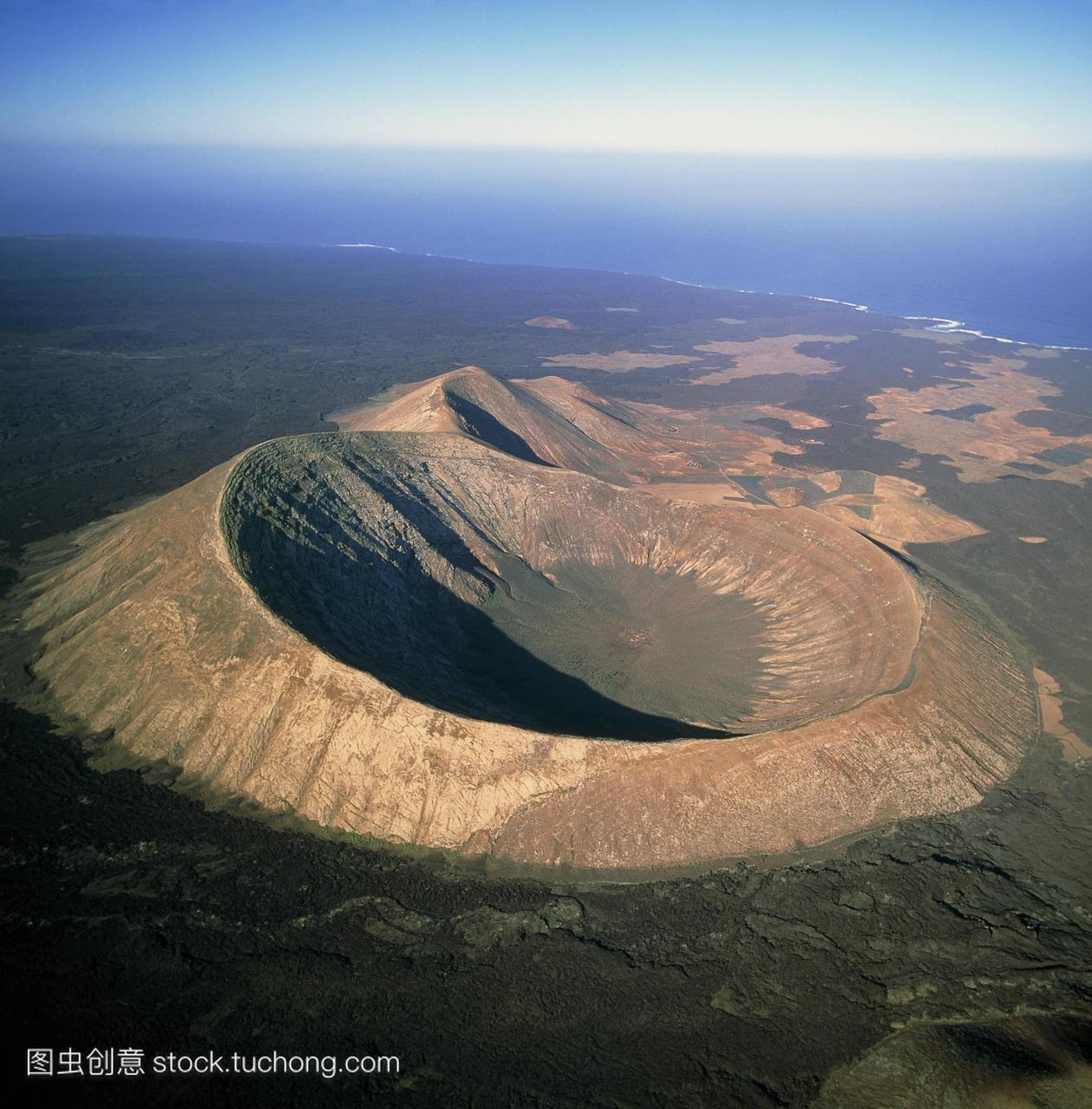 经灭绝的火山坑。在加那利群岛canaryislands的