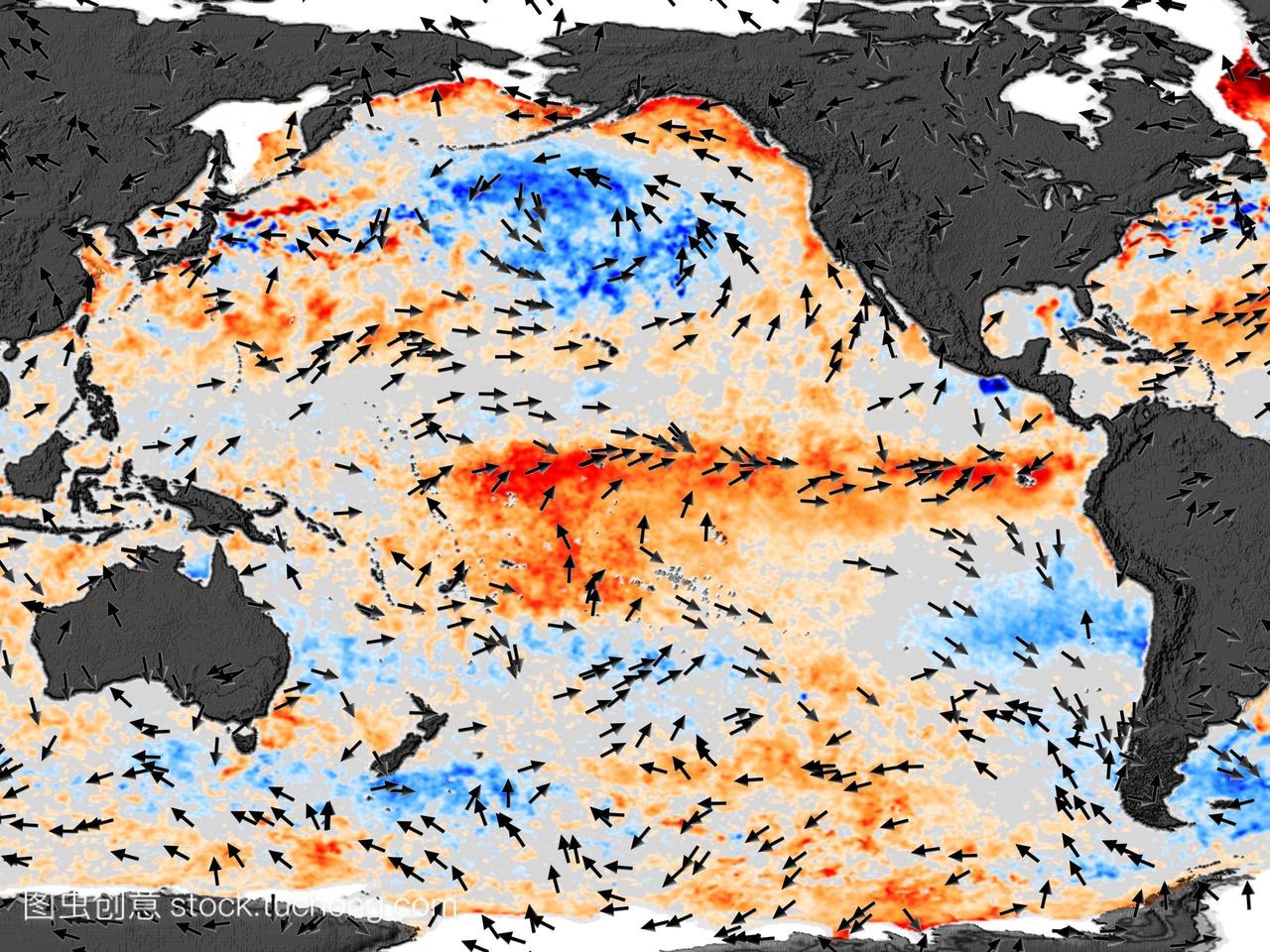 2002-3厄尔尼诺现象。卫星数据异常的海表面