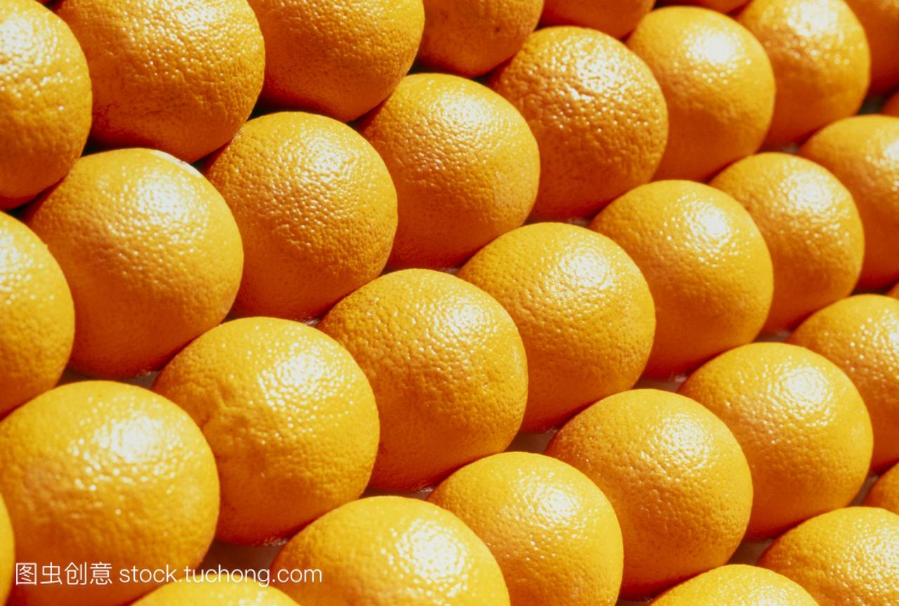 子。视图的几个橘子。柑橘柑橘富含维生素c抗