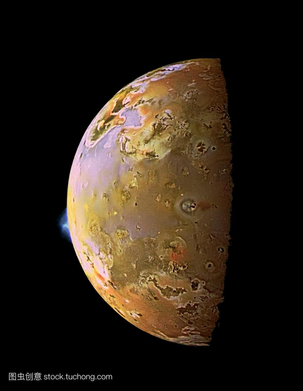 伽利略飞船的形象两个火山喷发Io木星的一个卫