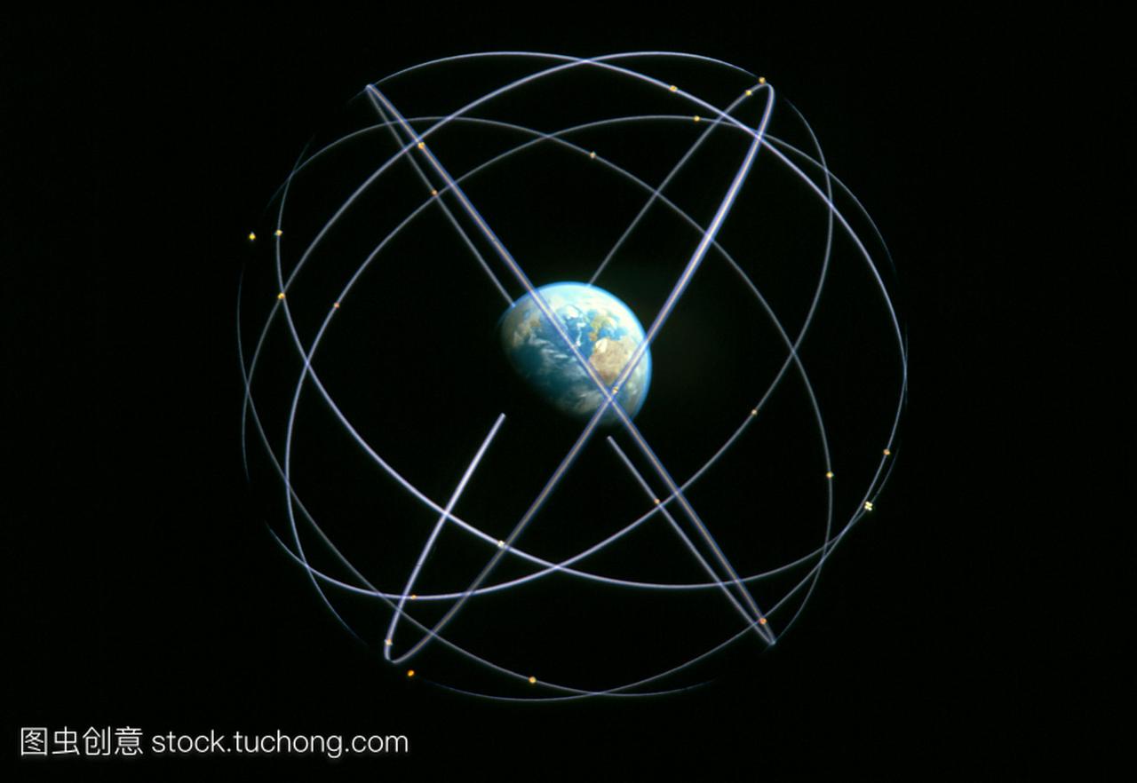全球定位系统。作品中使用的导航星的轨道卫星