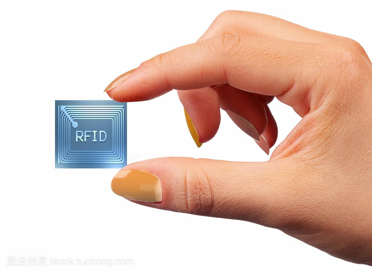 签芯片的电脑绘图无线电频率识别rfid芯片间举