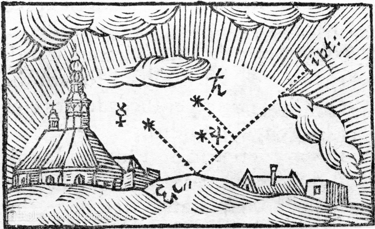 开普勒的行星合相。1606年12月,由德国天文学