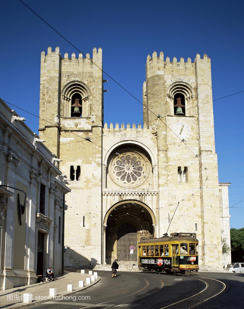 罗马式风格se大教堂,里斯本,葡萄牙,欧洲