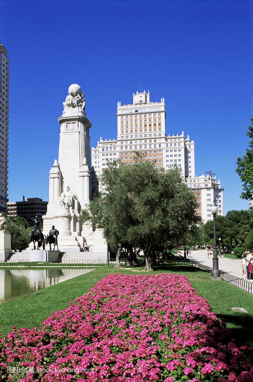 西班牙花园广场马德里西班牙欧洲