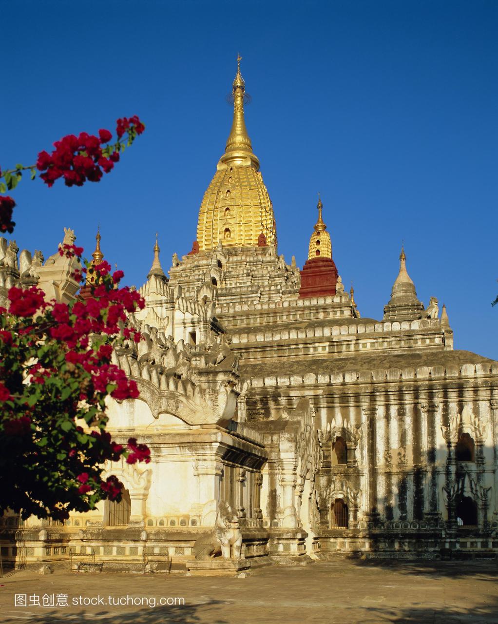 Ananda寺自付,缅甸Burma地区亚洲