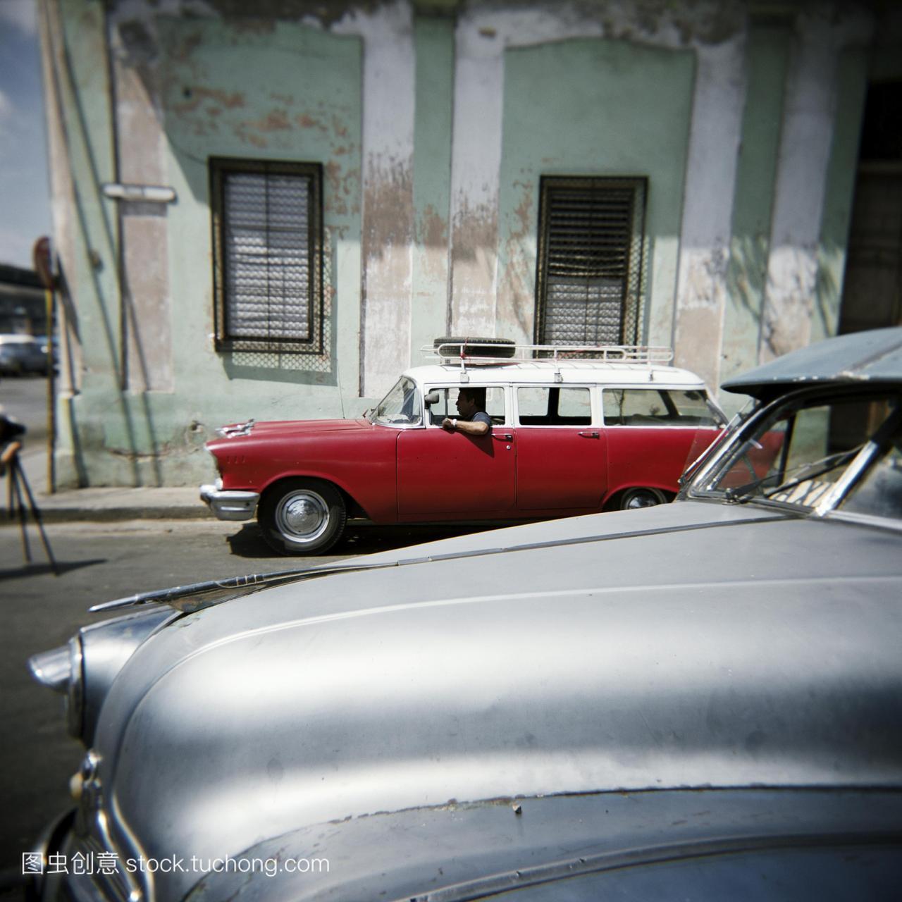 老美国汽车是私人出租,哈瓦那,古巴,西印度群岛