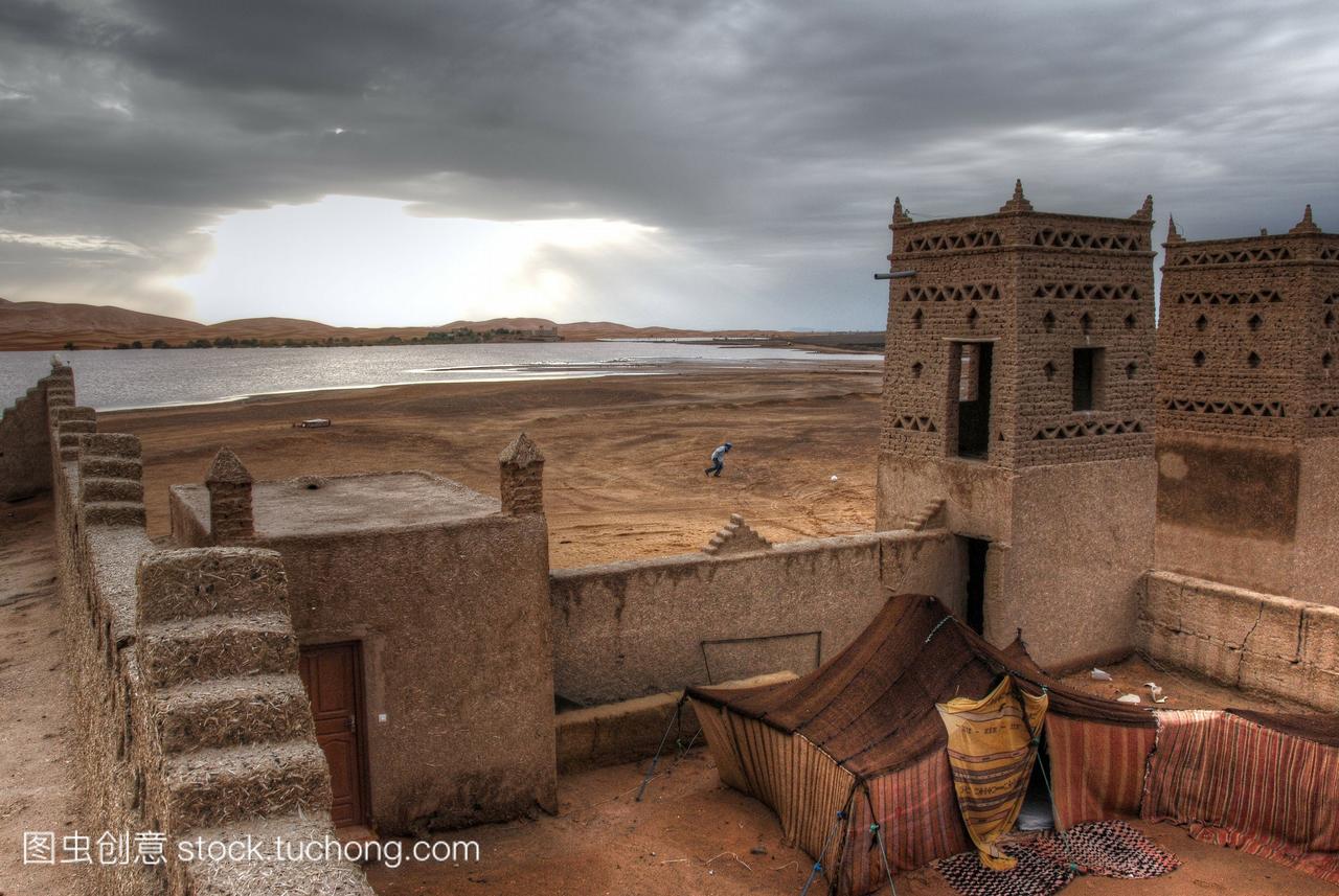 这里到梅合组噶摩洛哥撒哈拉沙漠erg切比传统