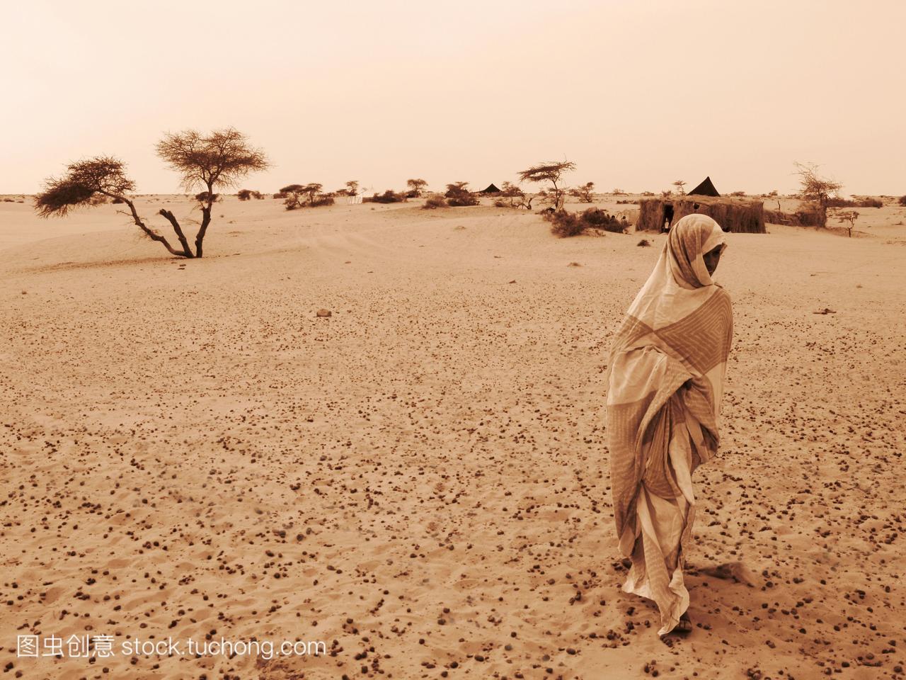 毛里塔尼亚,女人在沙漠