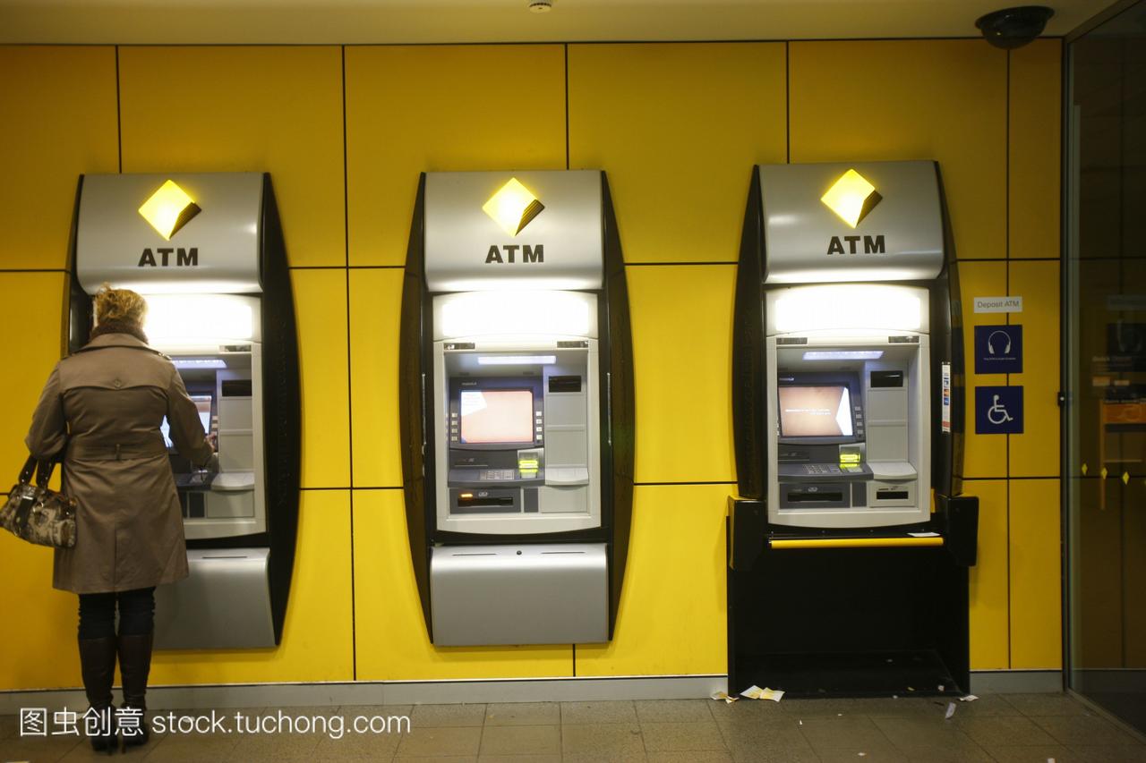 澳大利亚悉尼,ATM机器。