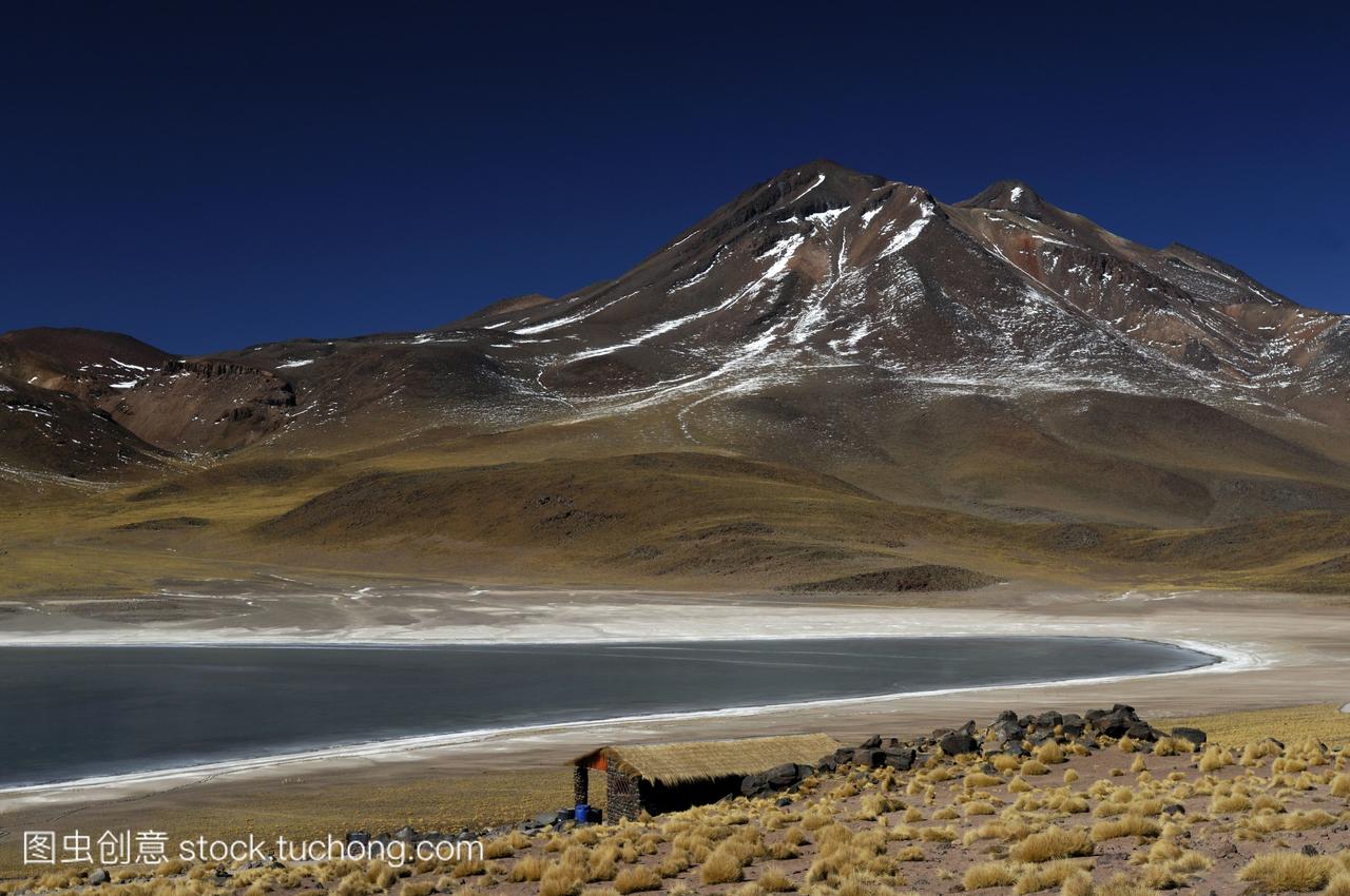 智利,圣佩德罗·德·阿塔卡马,拉古纳和火山的
