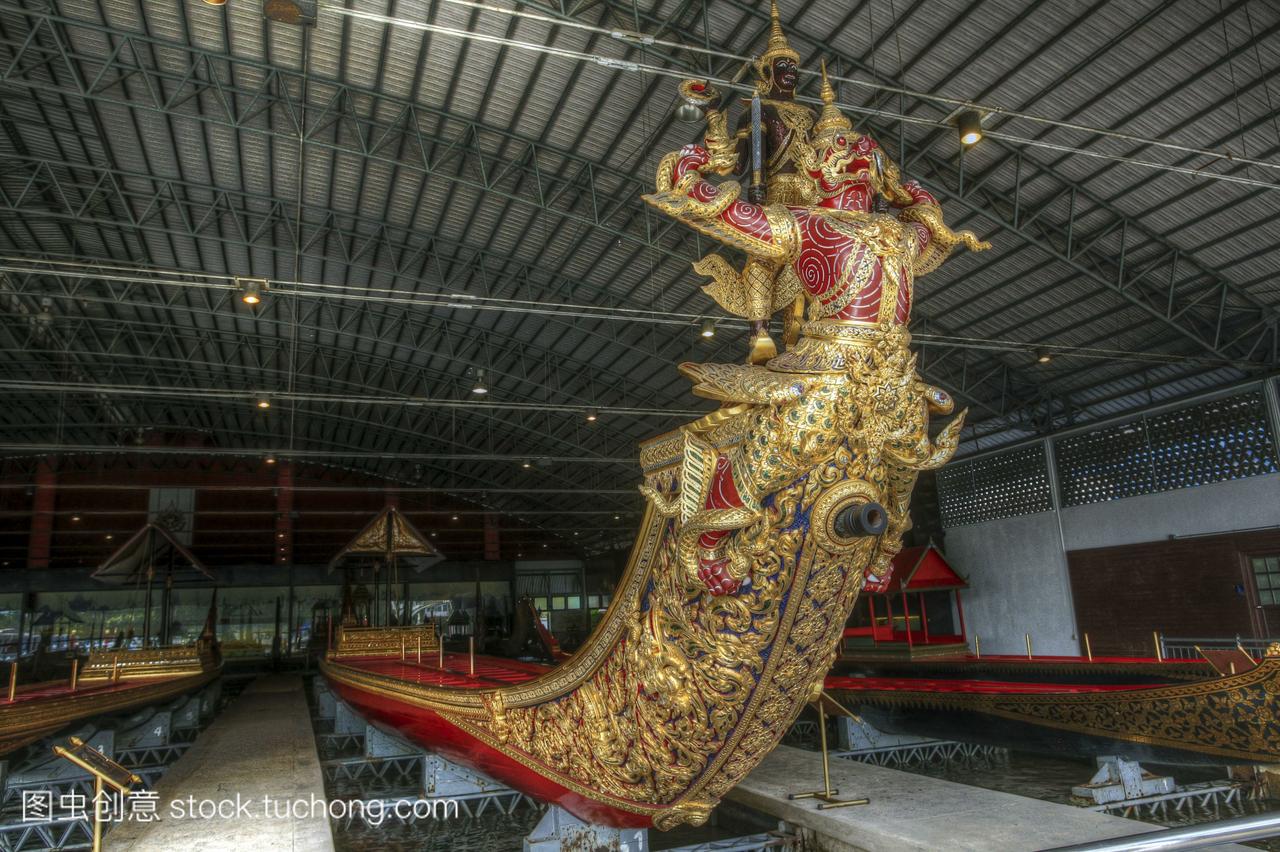 龙舟泰国国王的皇家驳船驳船皇家国家博物馆曼
