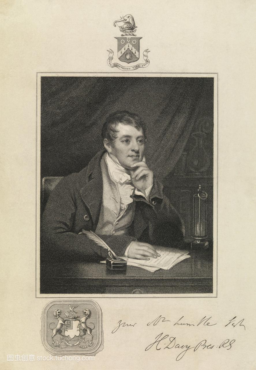 汉弗莱·戴维爵士1778-1829英国化学家。戴维