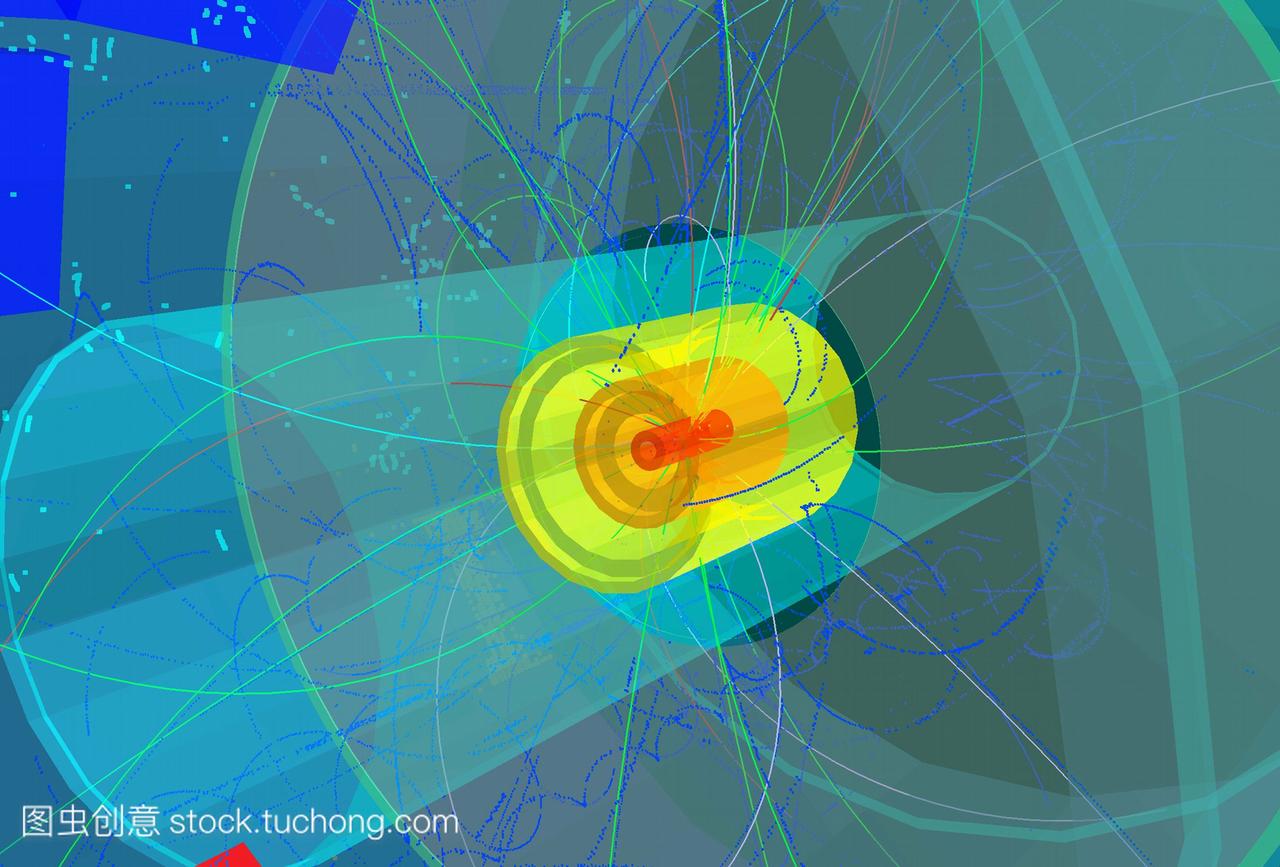 粒子碰撞。从第一个7TeV粒子跟踪拉电子伏特