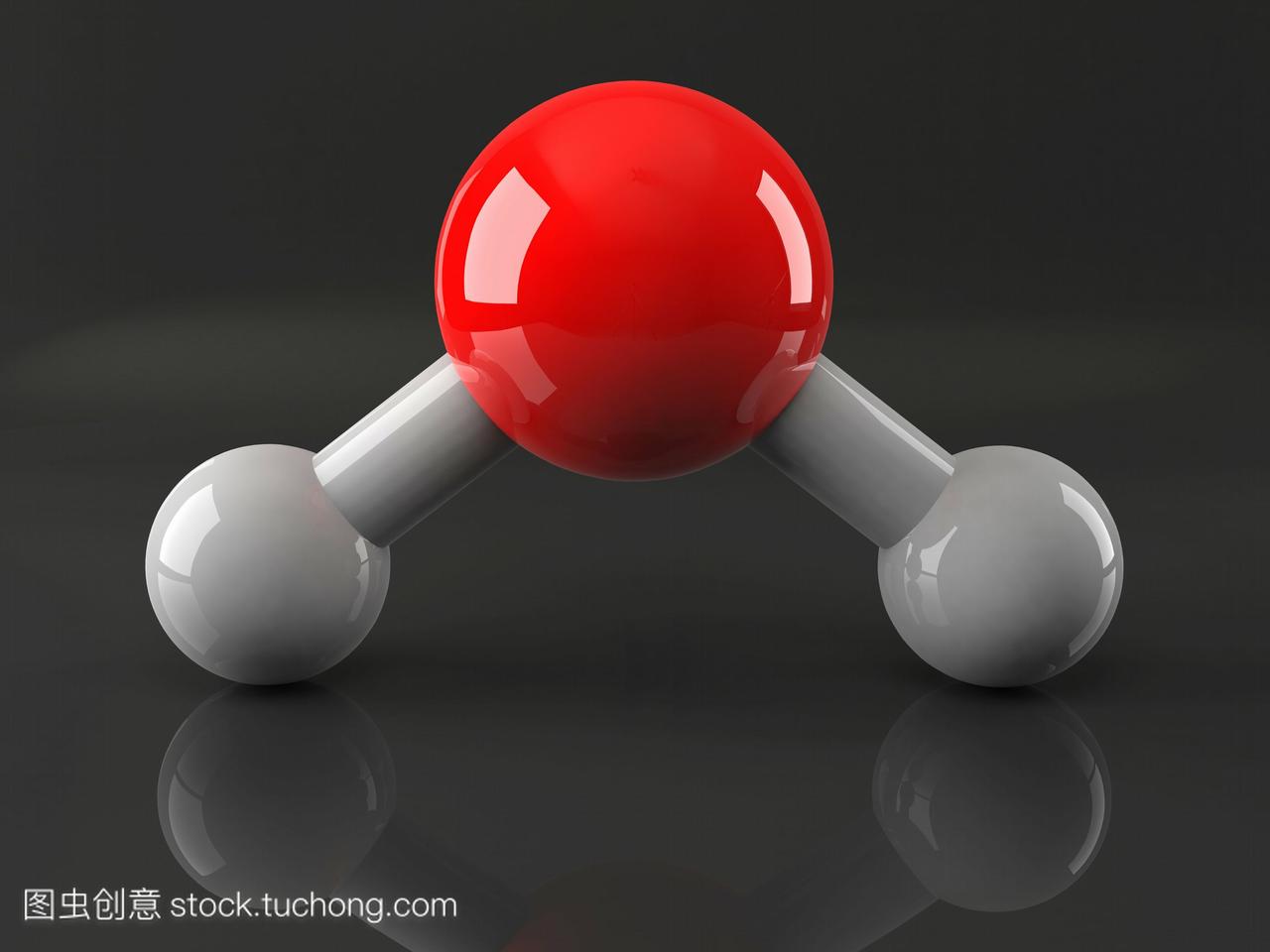 一种水分子化学式h2o的艺术作品,由两个氢原子
