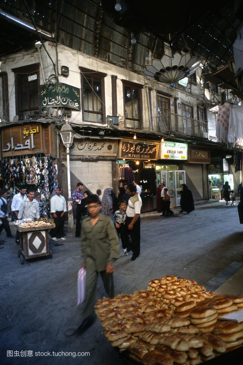 叙利亚大马士革集市集市市场