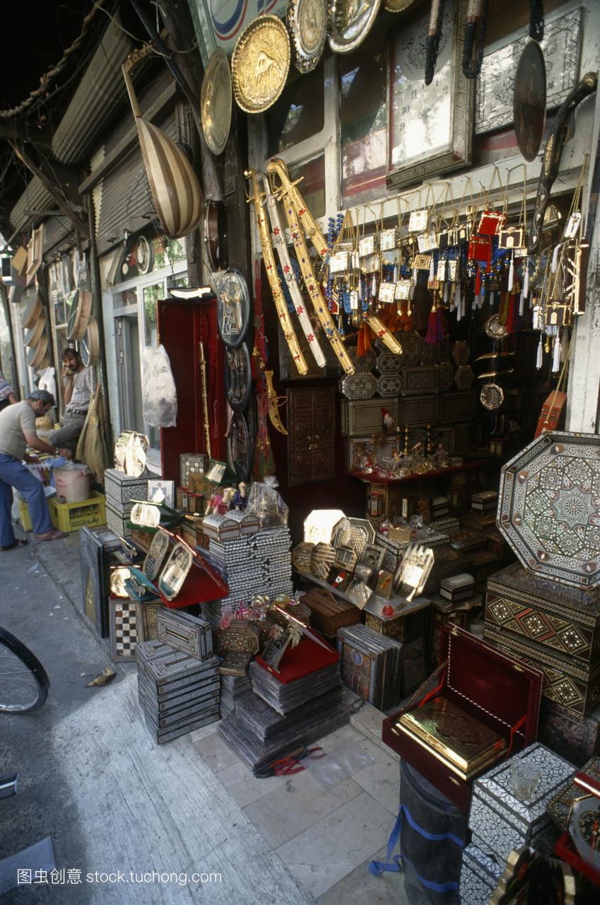 叙利亚大马士革集市集市市场