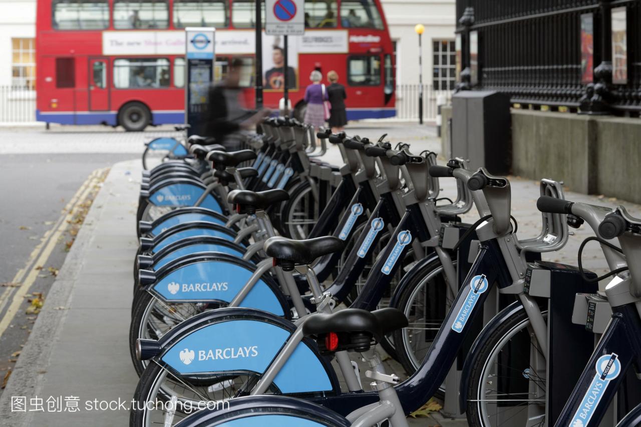 英国伦敦自行车出租计划。这个公共自行车计划