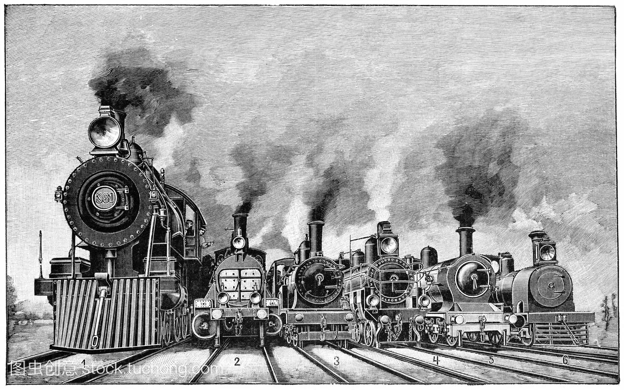 蒸汽机车20世纪早期的作品。蒸汽火车技术在