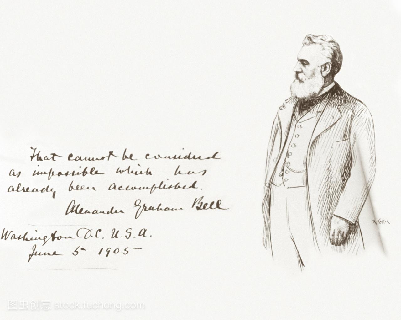 姆·贝尔1847-1922的画像Scottish-American言
