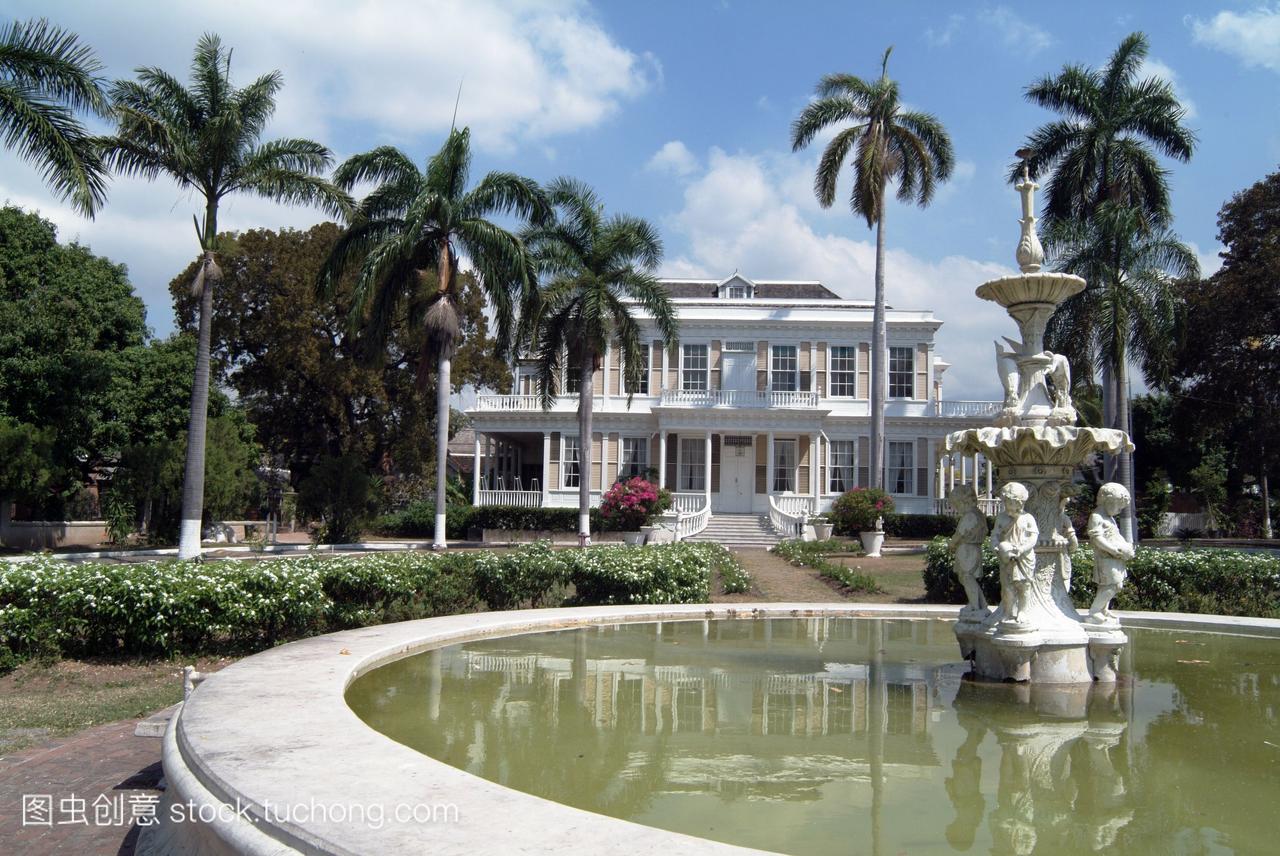 德文郡的房子国家遗产金斯敦,牙买加,西印度群