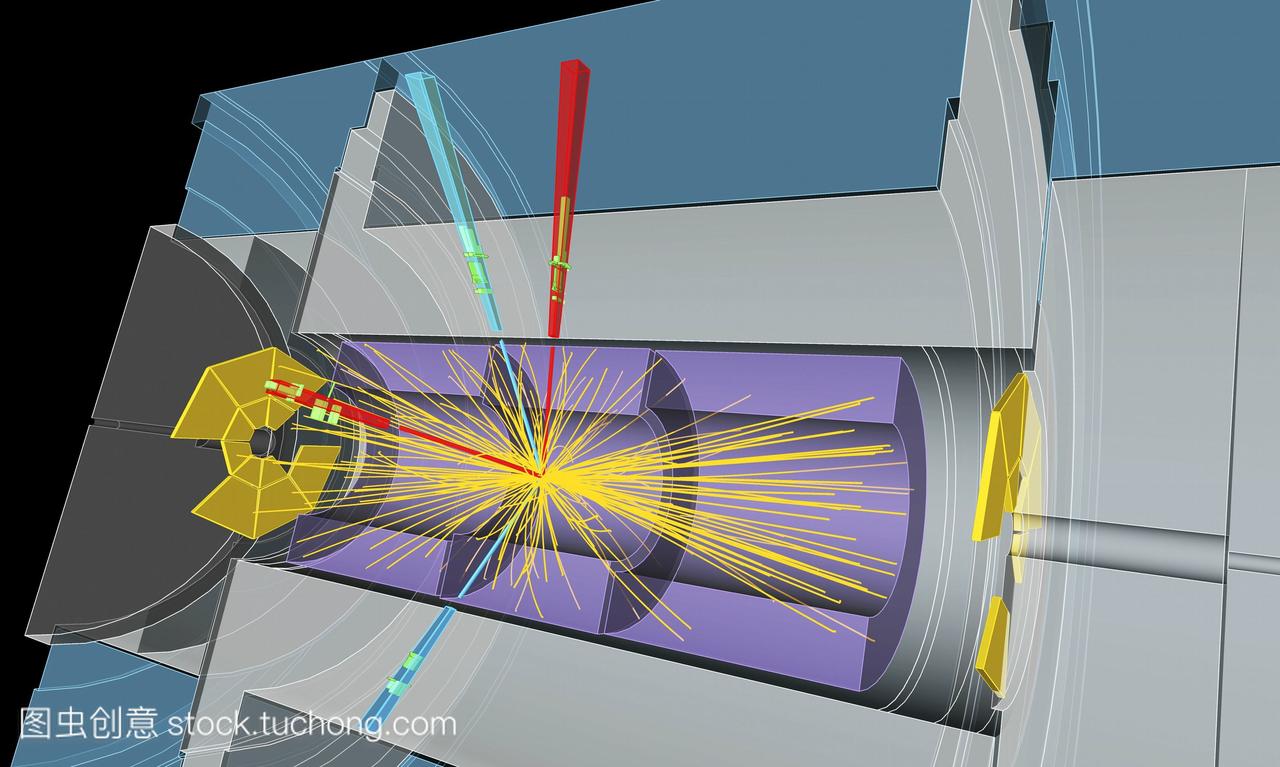 希格斯玻色子过程中记录的众多粒子碰撞事件之