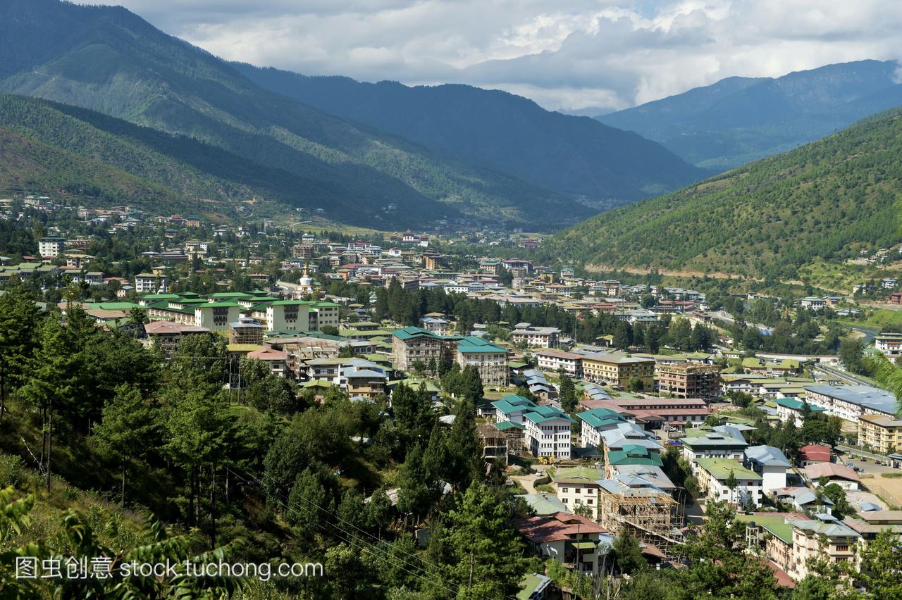 不丹首都廷布的景色