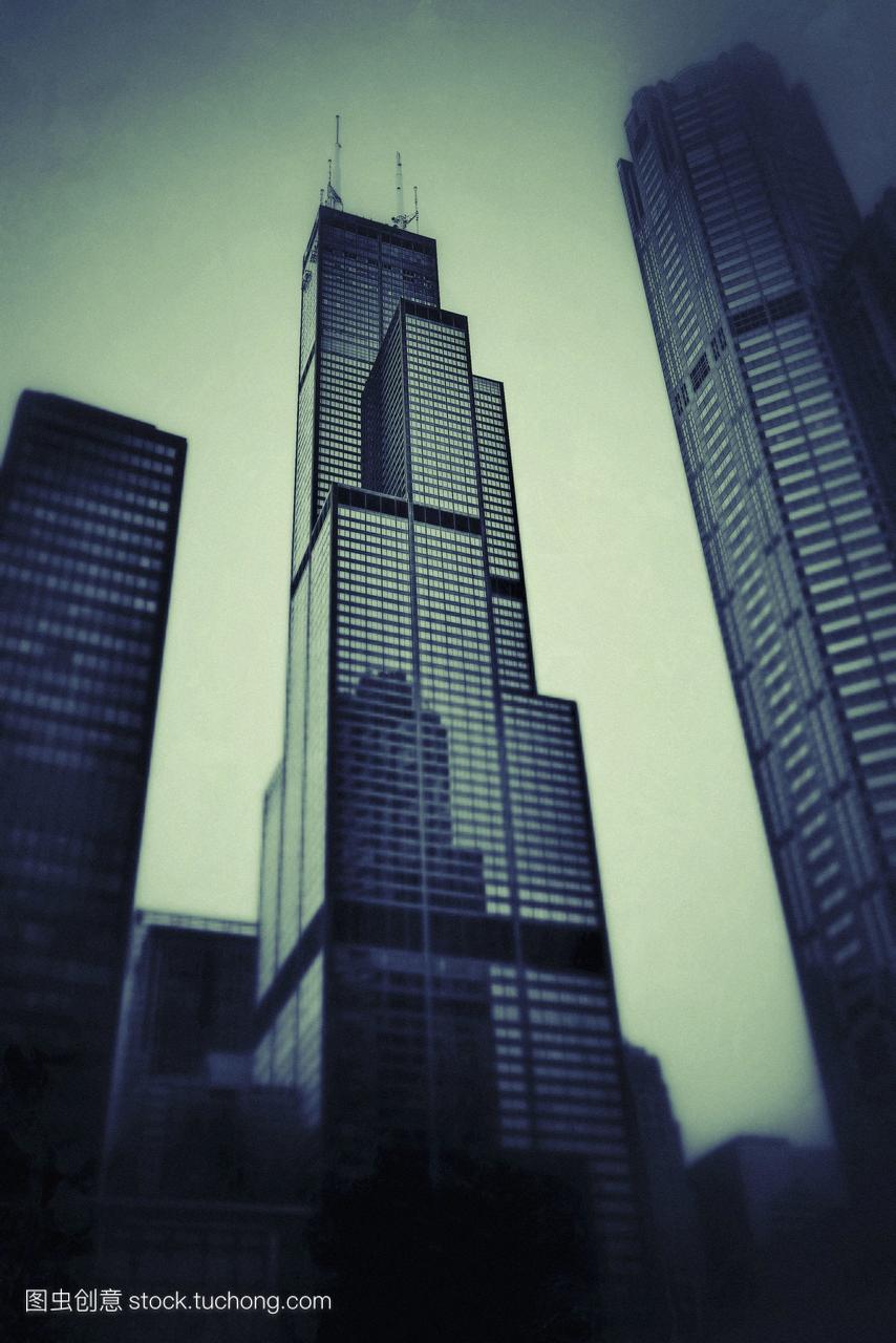 美国伊利诺斯州芝加哥的西尔斯大厦