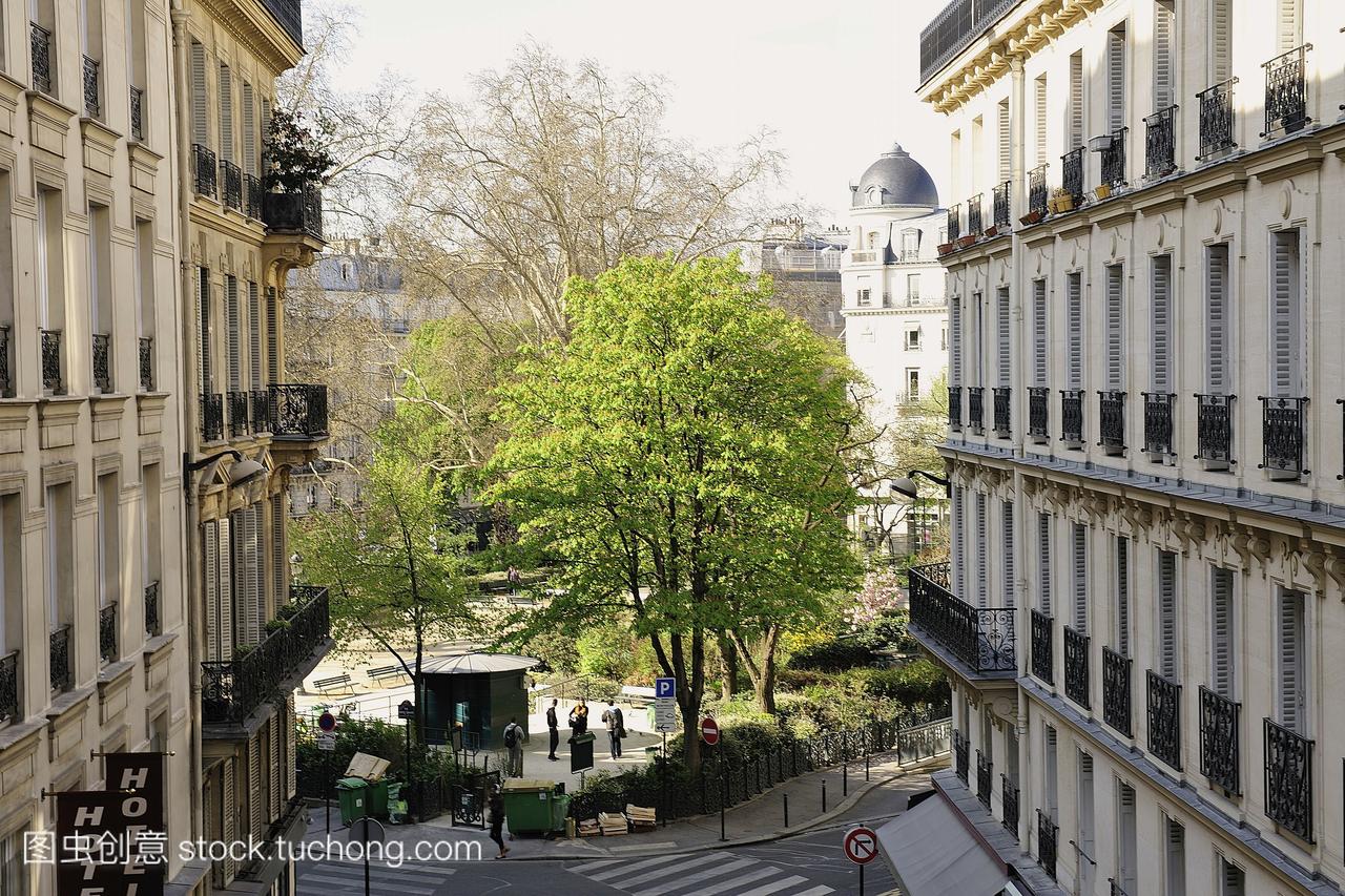 法国,巴黎,第九区,公共花园月月