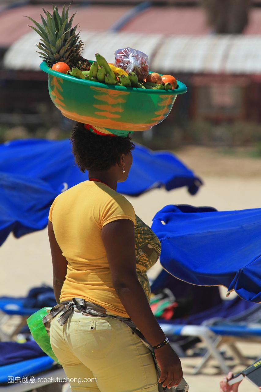 西非,佛得角共和国,萨尔岛圣玛利亚水果销售