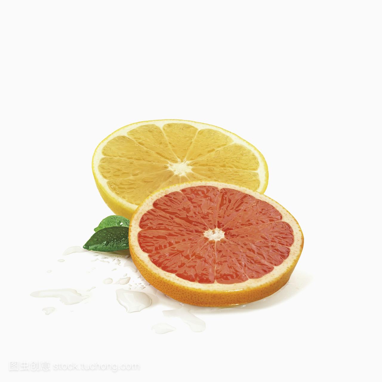 片白色背景上的柑橘类水果多伦多加拿大安大略
