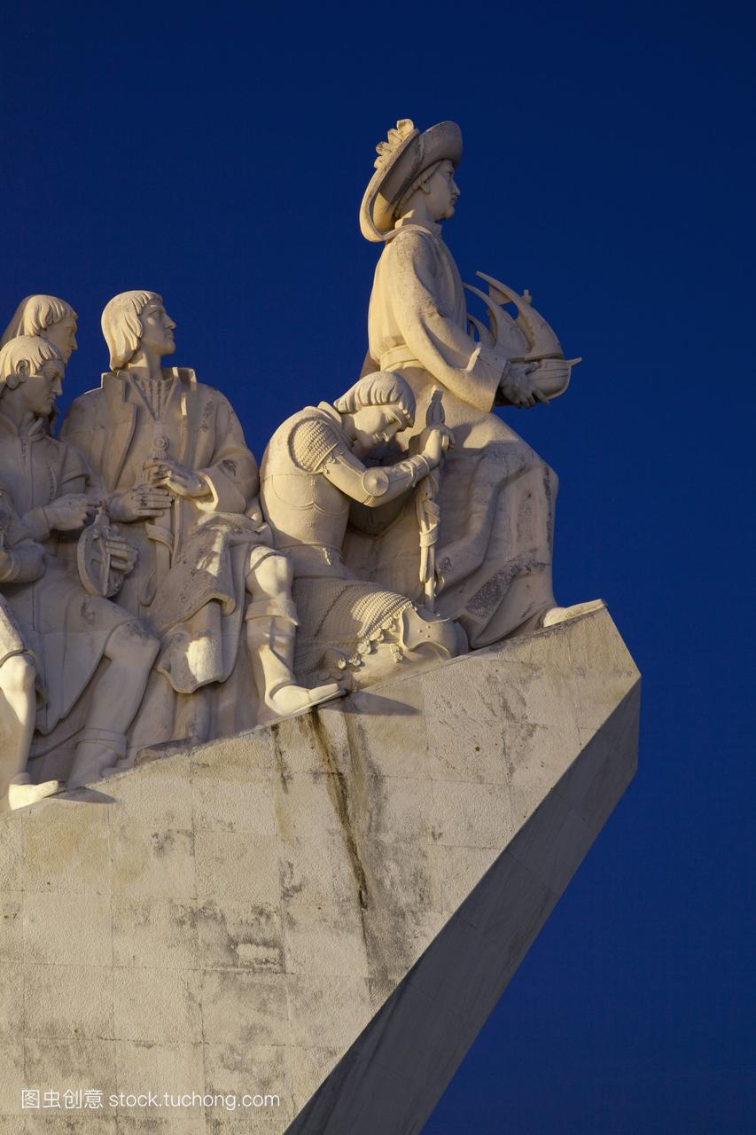 葡萄牙里斯本细节的航海家亨利发现纪念碑Pa