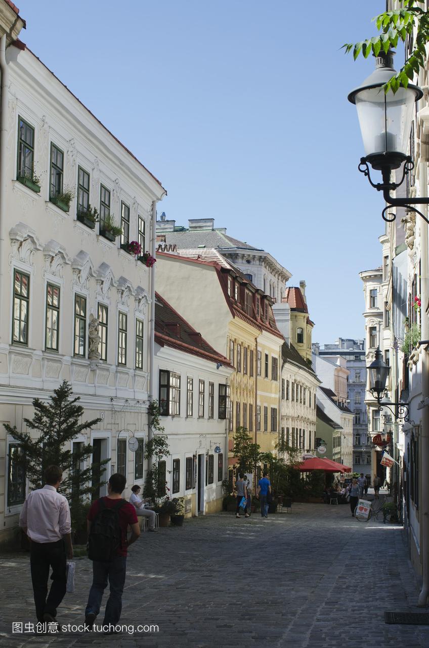 spittelberggasse步行街在小镇的中心维也纳意大利