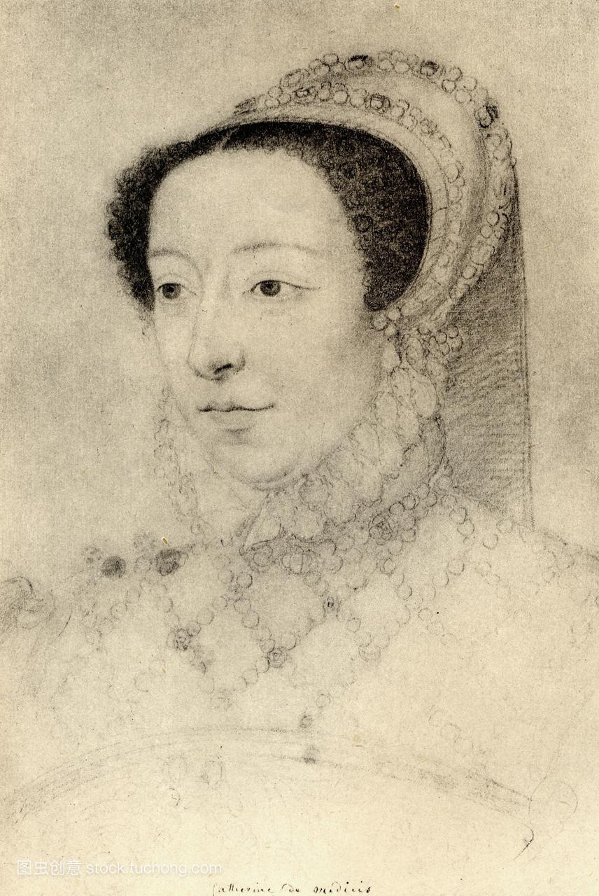凯瑟琳德美第奇的法国王后1519-1589。亨利二