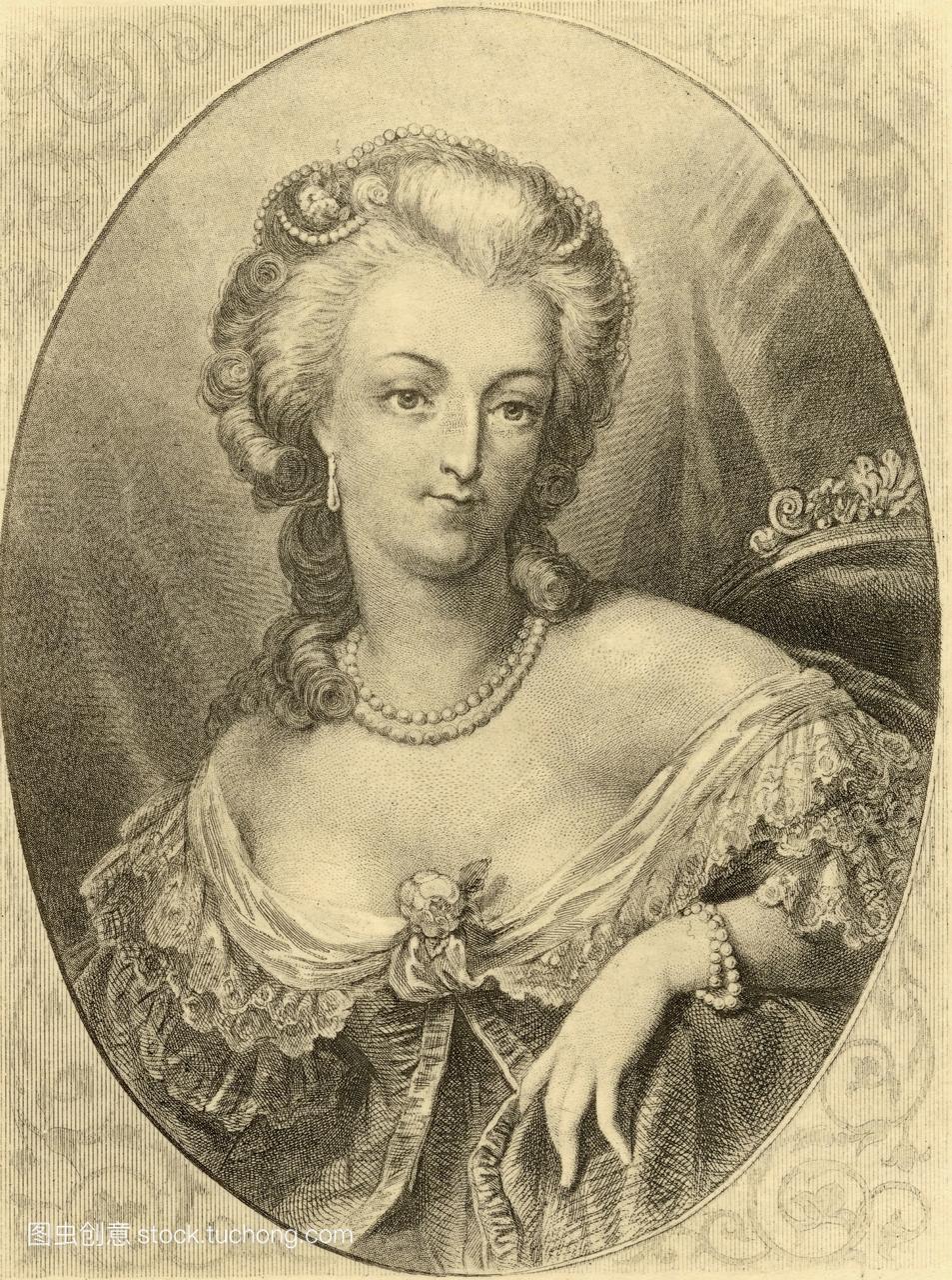玛丽·安托瓦内特1755-1793。女王法国路易十