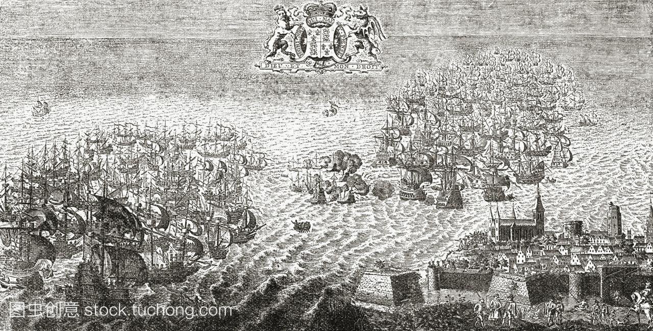 1588年西班牙无敌舰队飞往加莱。这本书从英