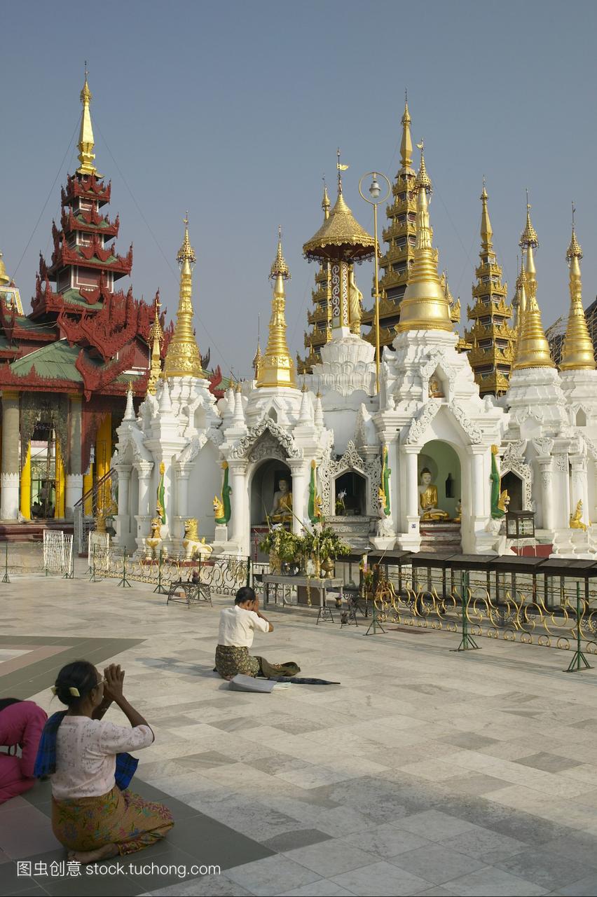 Shwedagon塔,仰光,缅甸Burma