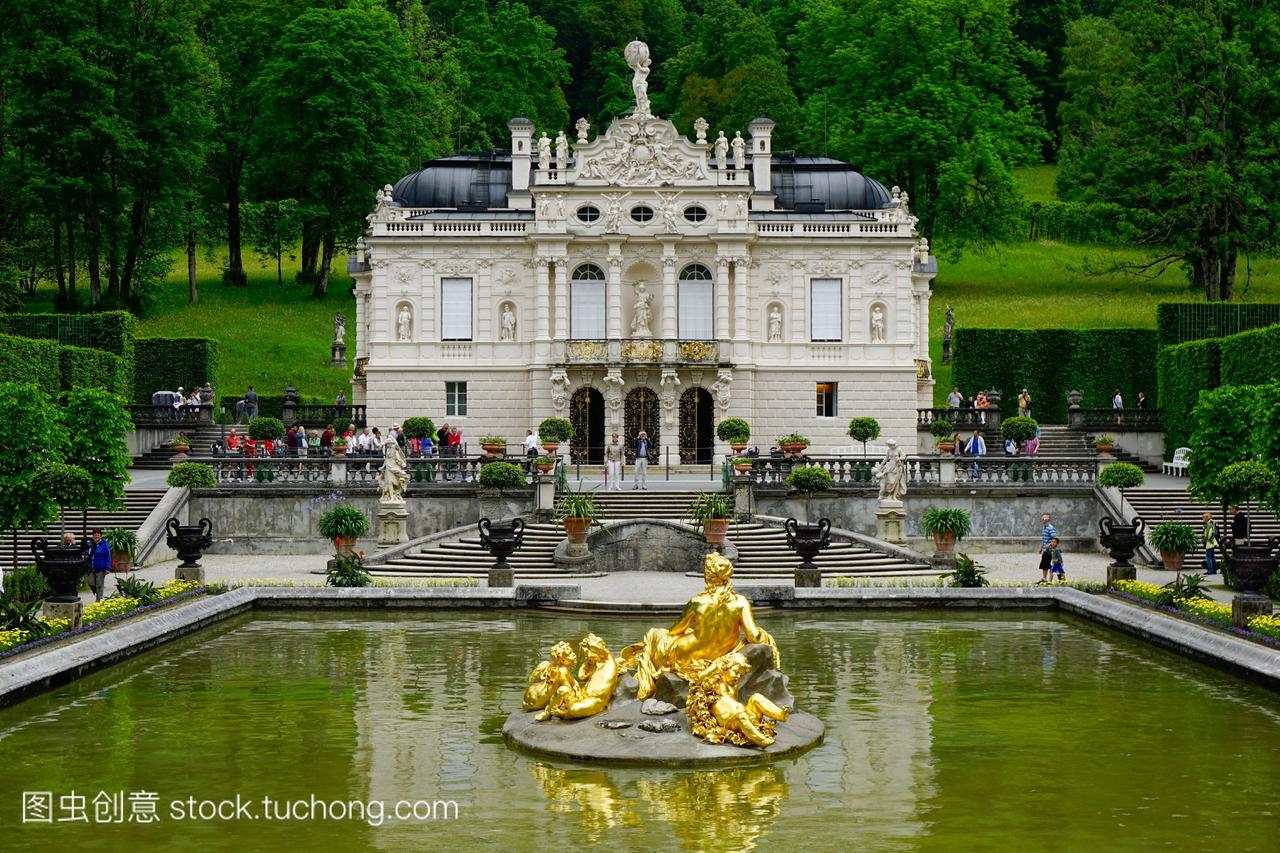 Linderhof宫殿国王路德维希二世皇家别墅巴伐
